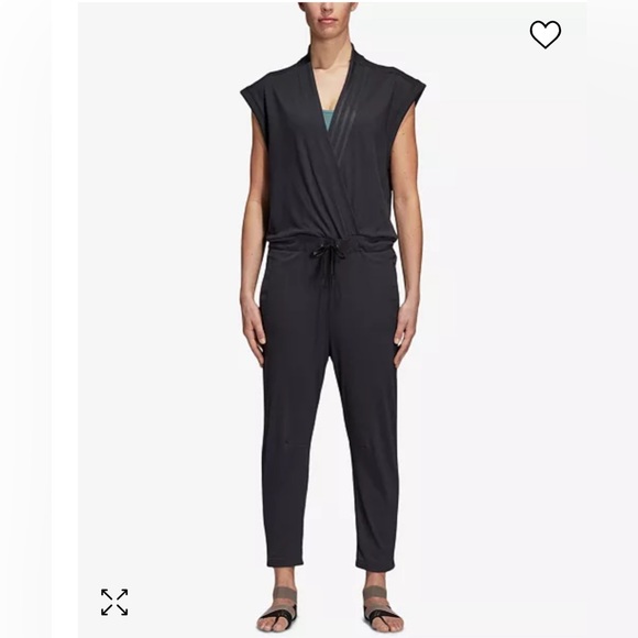 adidas Wanderlust jumpsuit onesie gym lounge yoga athleisure nursing mamas fav - Picture 3 of 11